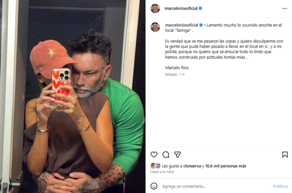 Marcelo Chino Ríos se disculpa por incidente ebrio