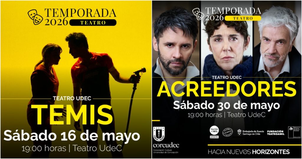 Temis y Acreedores llegan a Mayo Teatral en Teatro UdeC