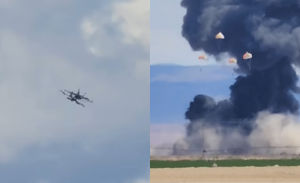 Registran choque entre dos aviones durante exhibición en Estados Unidos