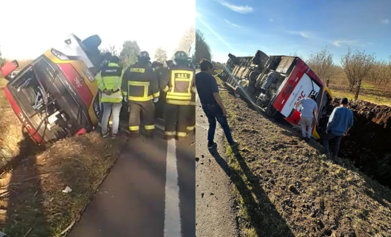 Grave accidente de bus Jac en ruta que une Freire y Villarrica: hay al menos un fallecido
