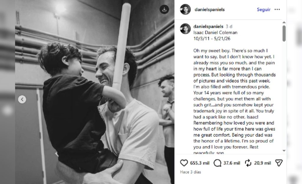 Daniel Coleman, youtuber infantil, sufrió la muerte de su hijo