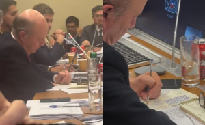 Captan a ministro Quiroz haciendo 