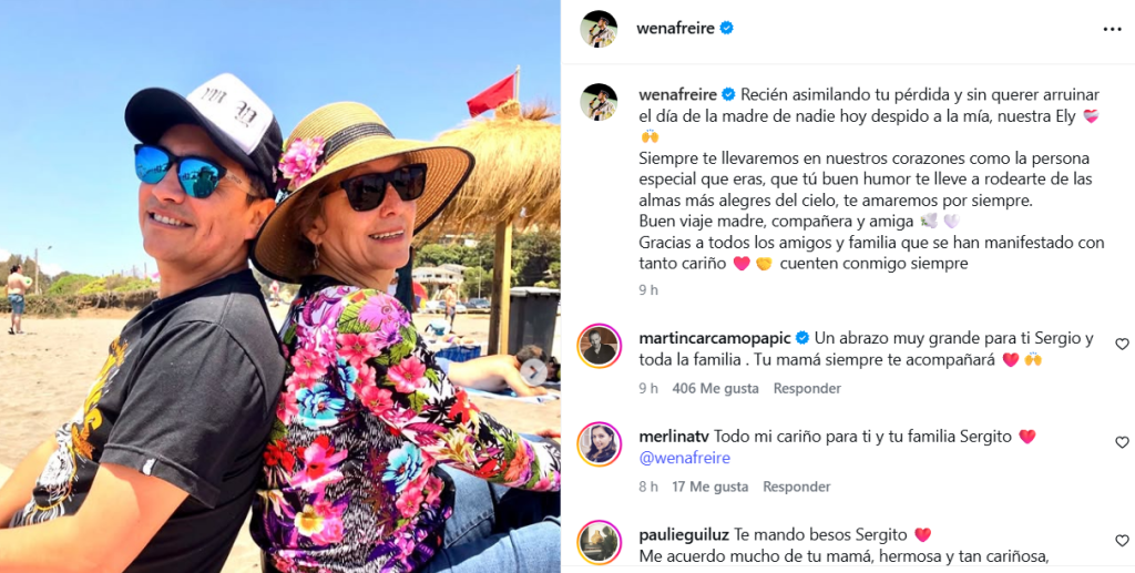 Sergio Freire dio un último adiós a su madre con emotiva dedicatoria: "Asimilando tu pérdida"