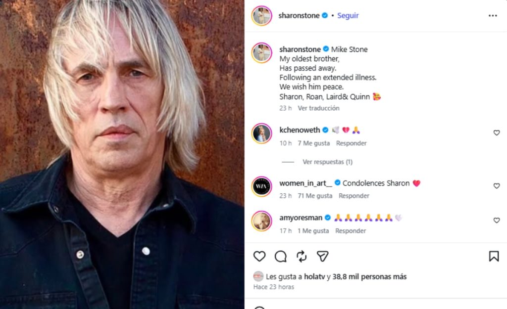 Muere hermano de Sharon Stone