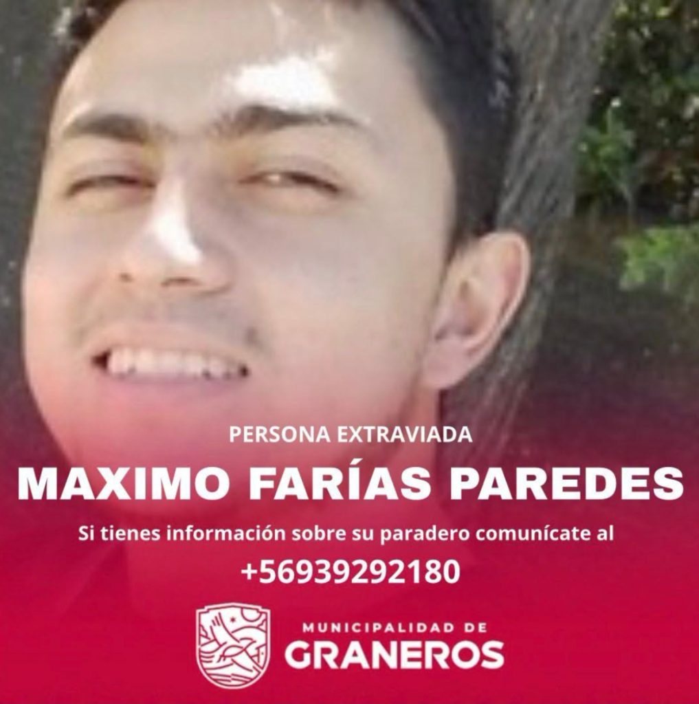 Buscan a Máximo Farías, joven desaparecido hace una semana en Graneros: hermanaBuscan a Máximo Farías, joven desaparecido hace una semana en Graneros