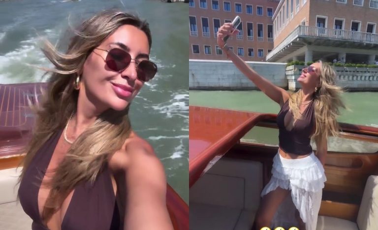 Camila Andrade compartió románticas imágenes con su nueva pareja tras sus vacaciones en Venecia