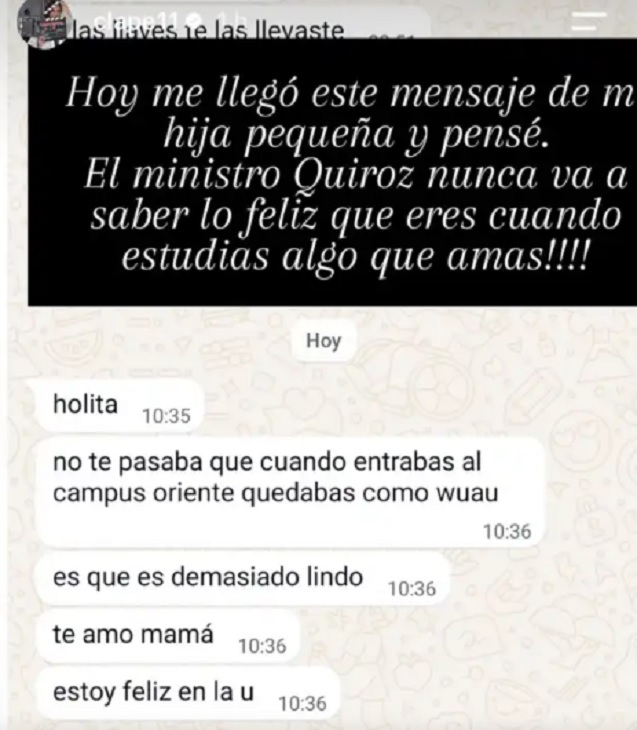 Claudia Pérez lanzó 'palo' al ministro Jorge Quiroz