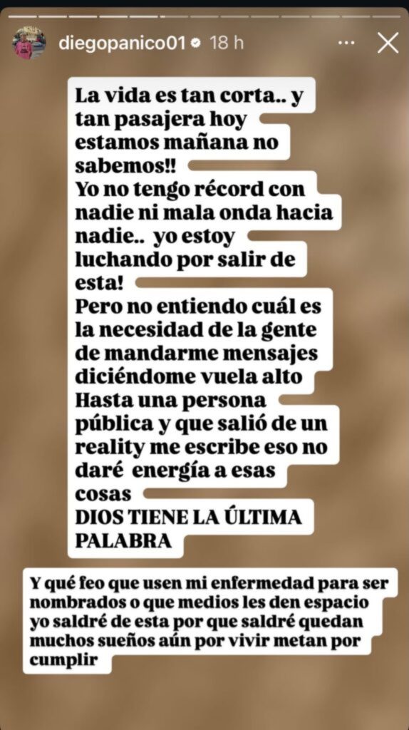 Diego Pánico responde a Lelo