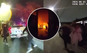 Registran momento exacto en que funcionarios municipales rescataron a bebé de incendio en La Pintana