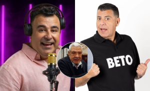 Kurt Carrera y Beto Espinoza en el velorio de Julio Jung