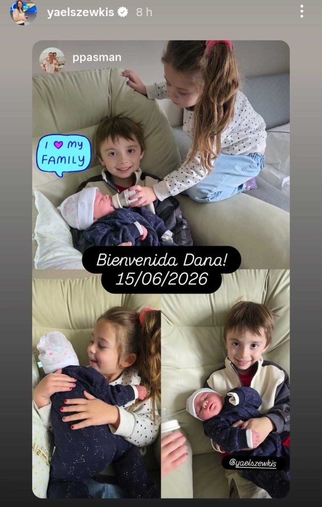 Nació la hija de la meteoróloga Yael Szewkis y Pablo Pasmanik