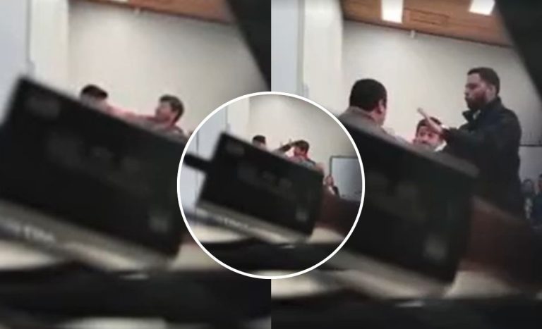 Captan violenta pelea entre concejales de Cabrero: 