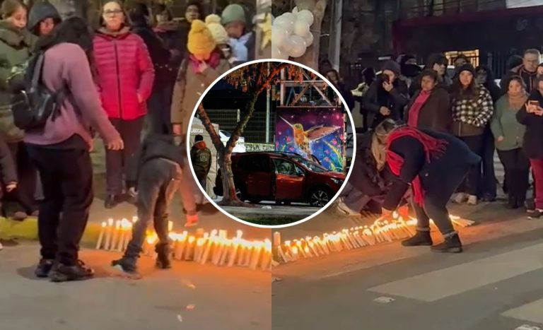Vecinos de San Bernardo realizaron velatón por muerte de niño de 12 años en encerrona