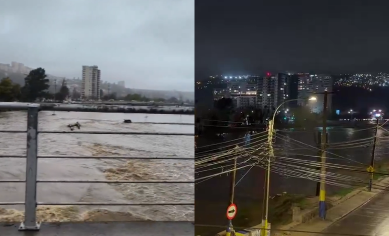 Declaran Alerta Roja en la región de Valparaíso ante riesgo de desbordes de ríos y esteros