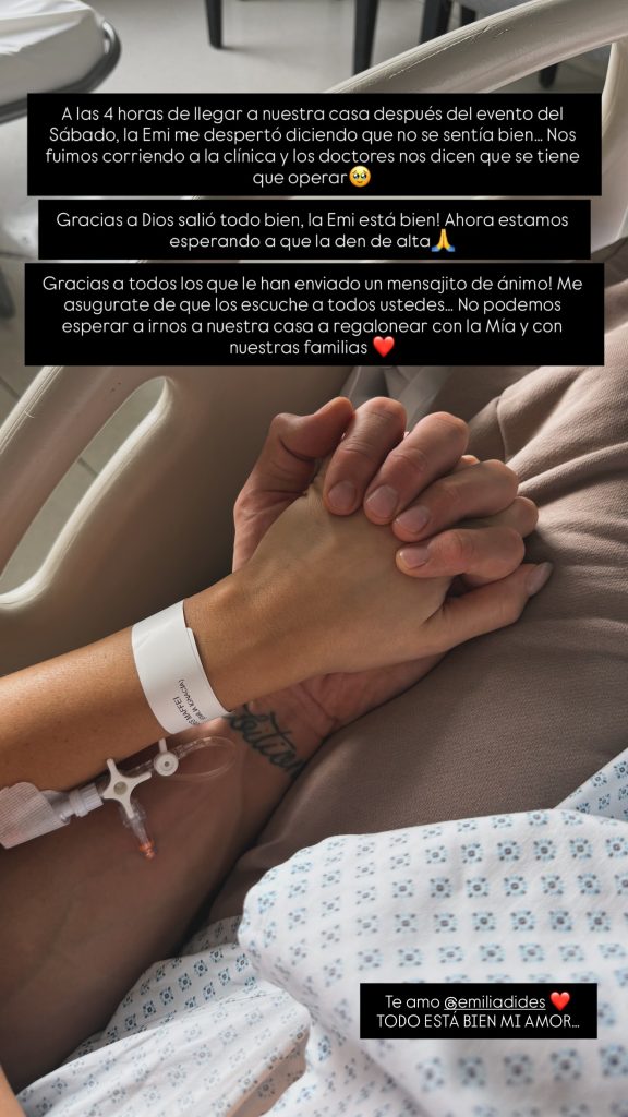 Emilia Dides operada de urgencia