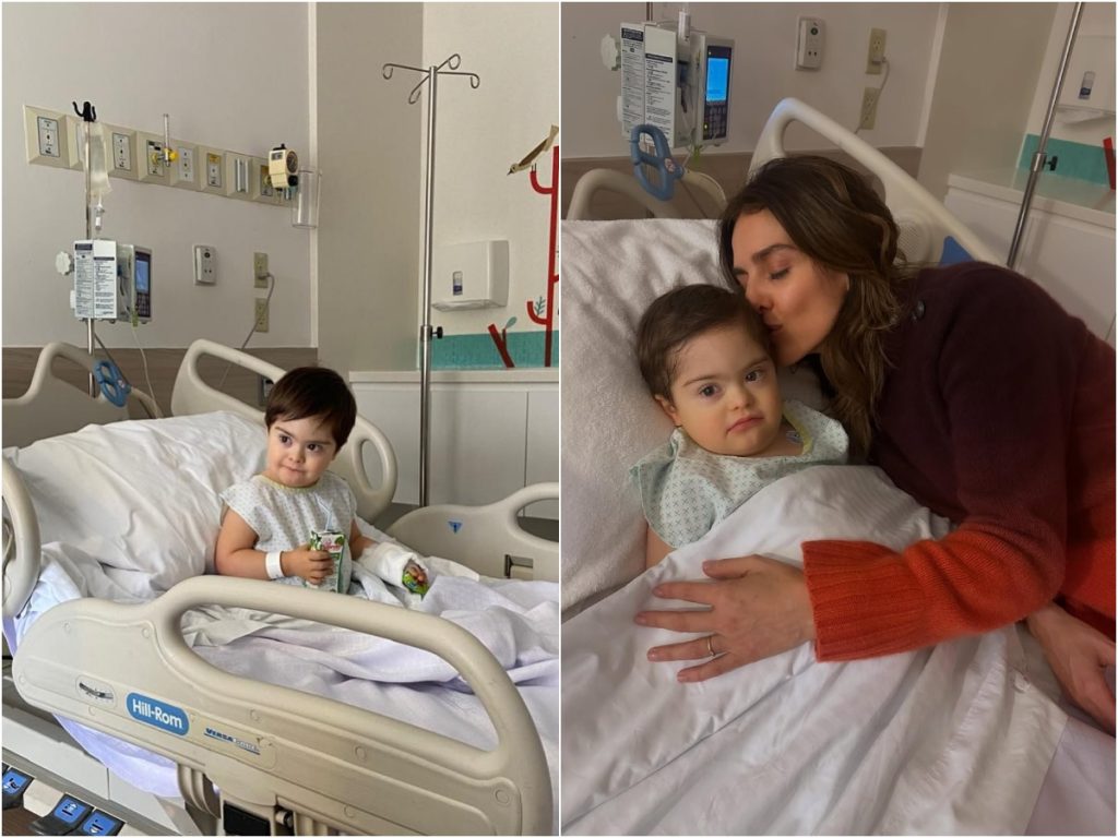 María Luisa Godoy y su hijo Domingo tras operación