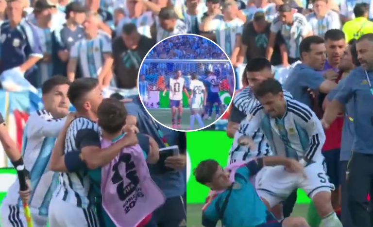 No fue Leandro Paredes: video muestra quién inició la feroz riña en final de España y Argentina
