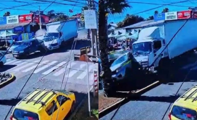 Imágenes muestran cómo camión provocó impactante colisión múltiple que dejó 13 heridos en Cartagena
