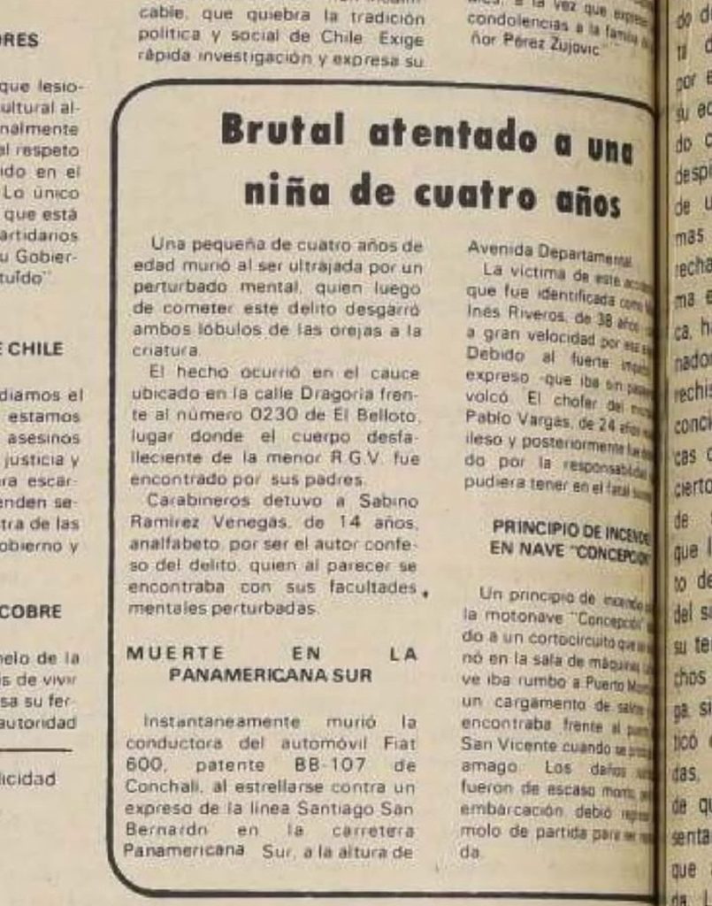 Destapan brutal crimen de "El Sabino": ultrajó y mutiló a niña de 4 años en El Belloto