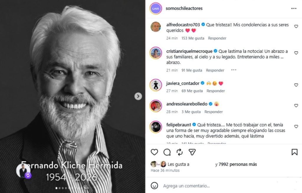 Los sentidos mensajes de despedida al actor Fernando Kliche