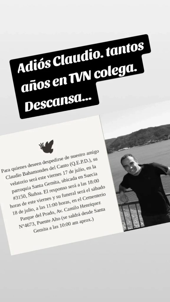 Muere experiodista de TVN, Claudio Bahamondes