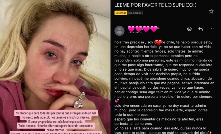 Fran Maira se quebró con desgarradora carta de despedida de seguidora: 