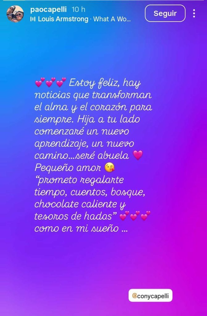 Madre de Cony Capelli reaccionó al embarazo de su hija