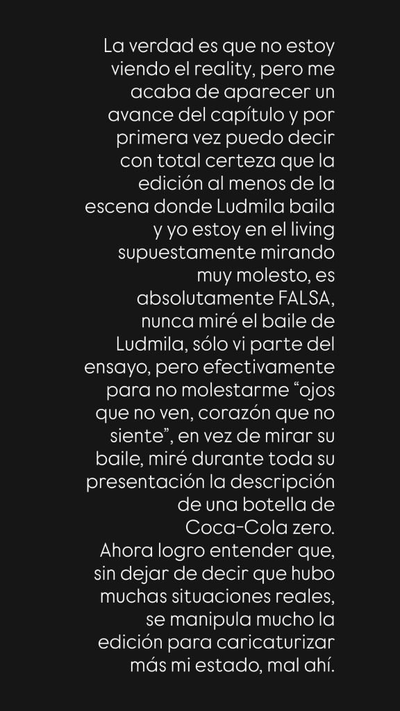 Álvaro Ballero criticó edición de Volverías con tu ex? 2 tras su criticada actitud con Ludmila