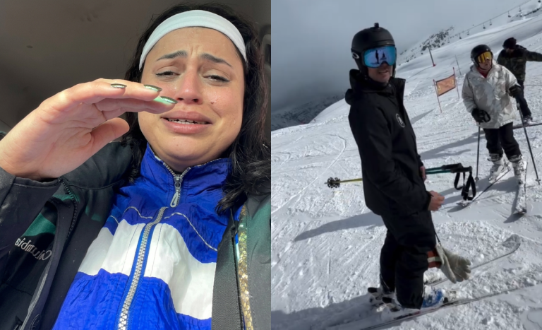 Influencer brasileña denunció que instructor de esquí la llamó 