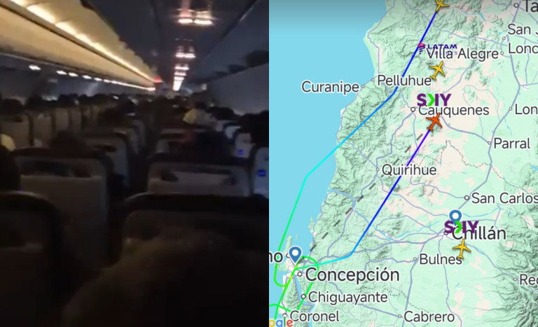 Frente de mal tiempo impidió aterrizaje de avión en Concepción: pasajeros captaron el momento