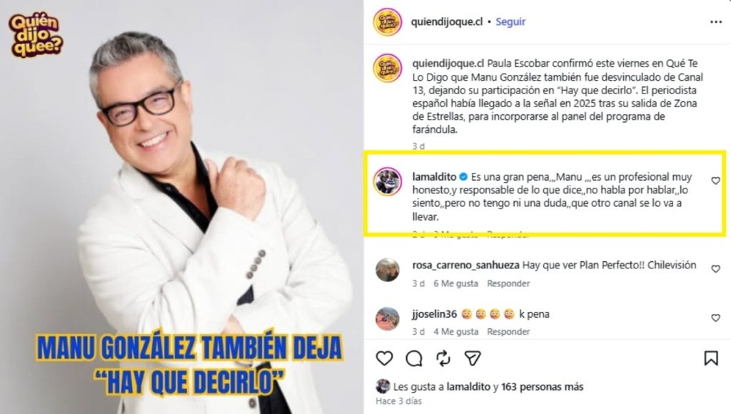 Patricia Maldonado reacciona a despido de Manu González de Hay que decirlo