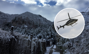 Reportan la caída de un helicóptero en el Cajón del Maipo con grupo de turistas a bordo