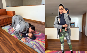 Wilma González mostró su particular forma de entrenar en pleno postparto junto a su bebé