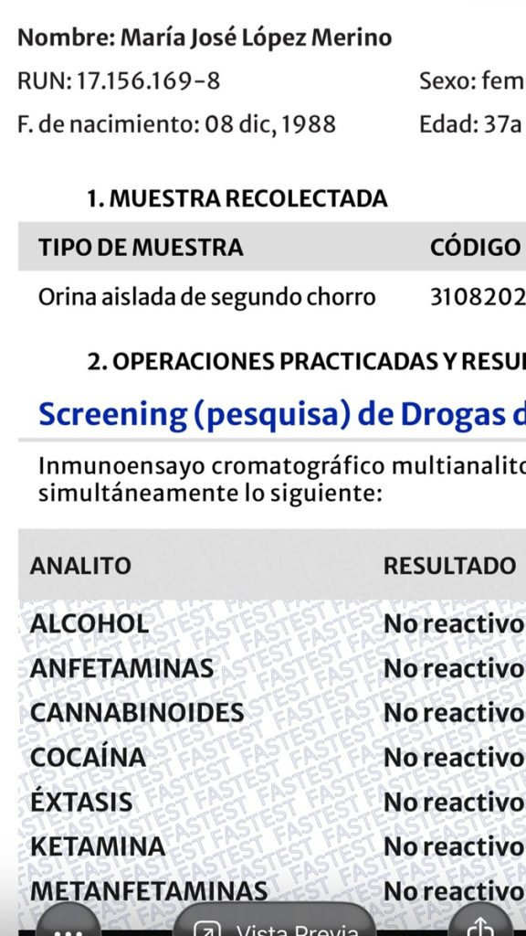 Coté López mostró nuevos exámenes de drogas tras rumores por acto "ilegal": "No puedo cree..."