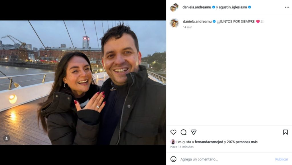 Daniela Muñoz y Alcalde Iglesias están comprometidos