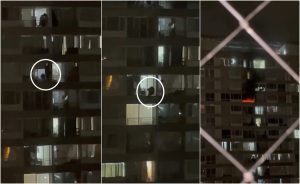 Femicidio frustrado en Santiago: hombre quemó a su expareja y huyó por los balcones de edificio
