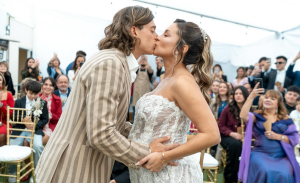 Sabrina Sosa y Joaquín Montecinos celebraron su primer aniversario de matrimonio