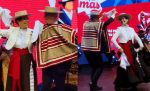 Así fue el primer pie de cueca de Kast en su Gobierno para inaugurar las fondas del Parque O'Higgins