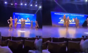 Registran momento exacto en que pantalla gigante cayó sobre bailarinas en Argentina