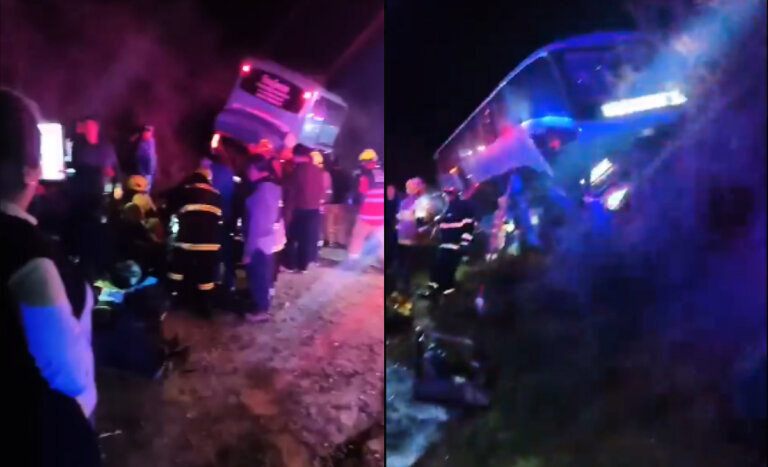 Bus con 35 pasajeros de Santiago a Pichilemu sufrió grave accidente: confirmaron muerte de conductor