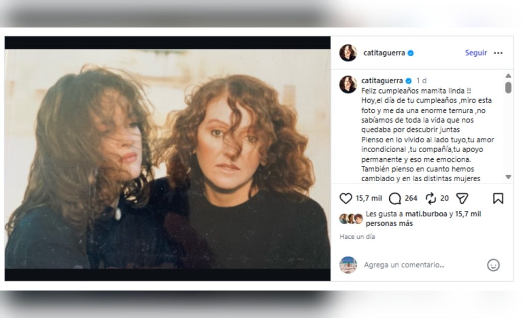 Catalina Guerra saluda a su madre Gloria Münchmeyer por su cumpleaños