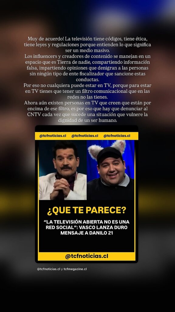 Cony Capelli se cuadró con salida de Danilo 21 de la televisión