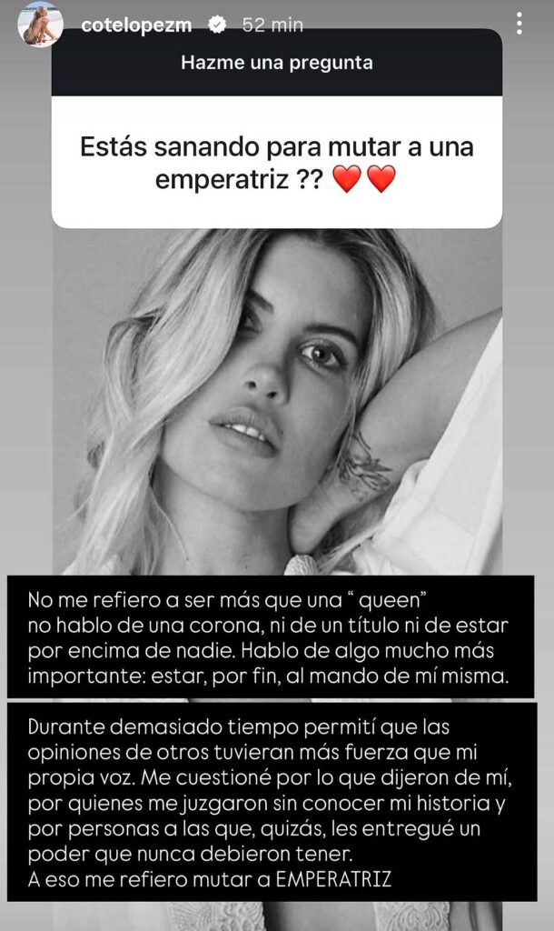 Coté López aclaró sus dichos sorbe queen y emperatriz