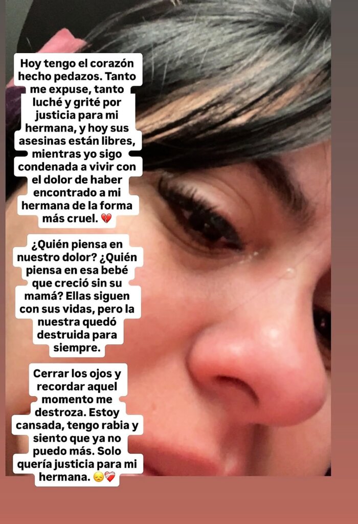 El descargo de la hermana de Krishna Aguilera
