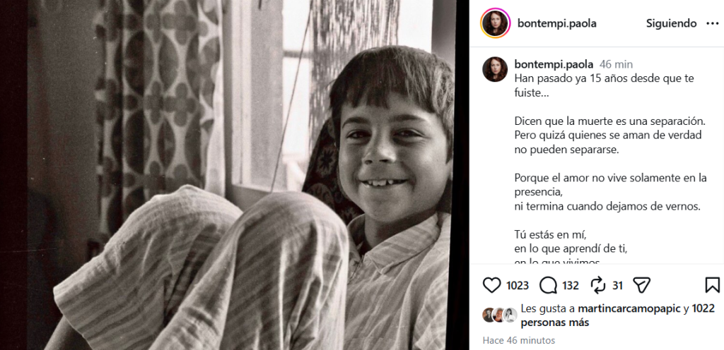 Hermana de Felipe Camiroaga subió desconocida foto de niñez del fallecido animador: "Tú estás en mí"