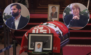 Con Boric y Bachelet se dio el último adiós a Camilo Escalona en el exCongreso Nacional