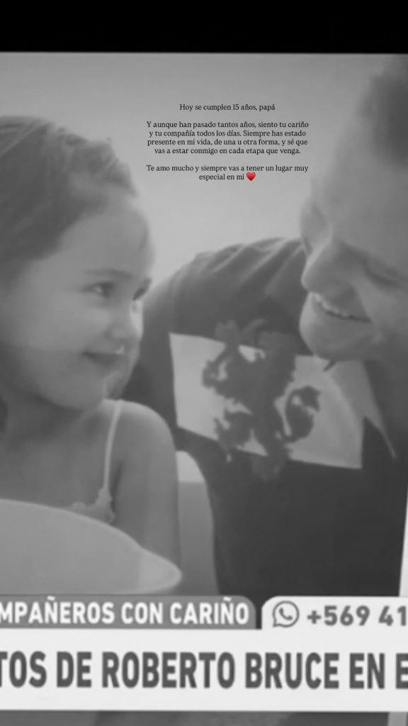 Hija de Roberto Bruce recordó a su padre con inédita foto a 15 años de su muerte: "Siento tu cariño"
