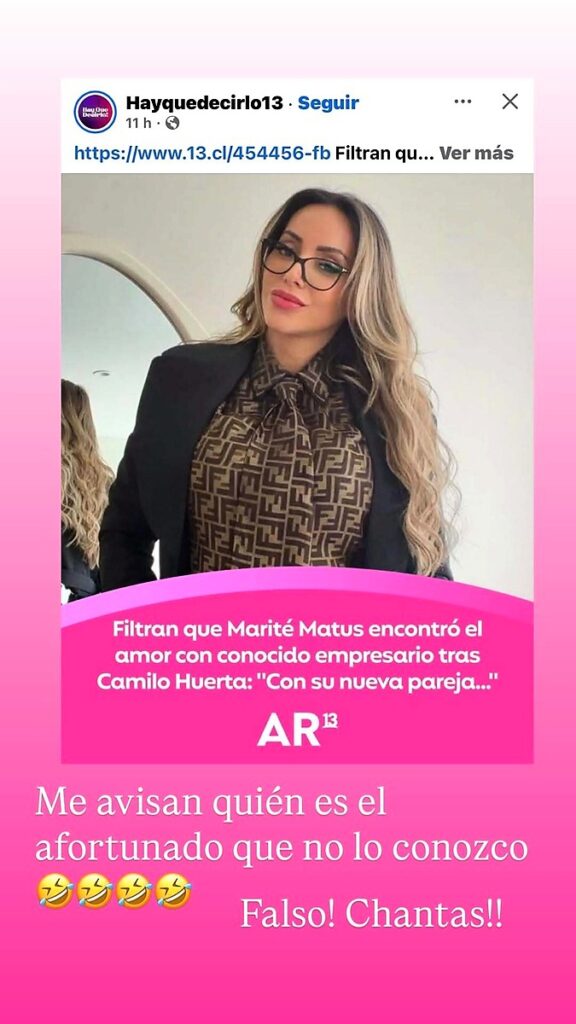 Marité Matus se refirió a los rumores sobre una nueva relación
