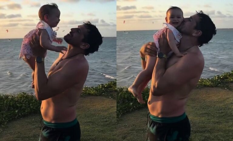 Tierno video de Pangal Andrade con su hija Alanna desató intenso debate en redes por singular gesto