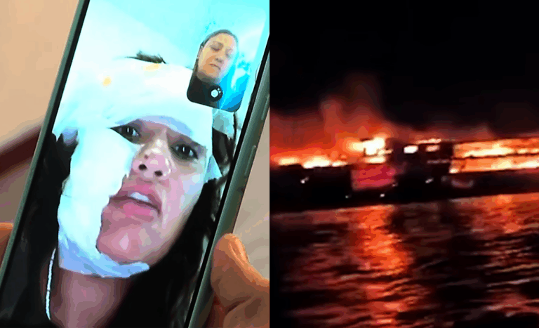 “Las llamas los envolvieron”: así fue el escape de pareja chilena por incendio en ferry en Filipinas